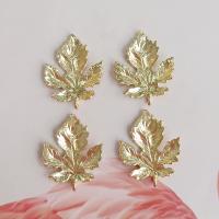 Zinc Alloy Leaf Pendants DIY golden Sold By Bag