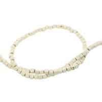 Grânulos de gemstone jóias, Magnesita, Praça, esculpidas, DIY, branco, 4x4mm, 90PCs/Strand, vendido por Strand