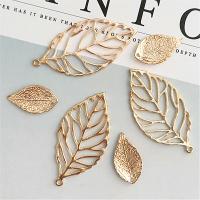 Pendants Sinc Alloy Leaf, DIY & stíleanna éagsúla do rogha, órga, 130ríomhairí pearsanta/Mála, Díolta De réir Mála