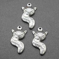 Pendants Jewelry Cruach dhosmálta, Fox, plátáilte, DIY, airgid, 14*24*4mm, 100ríomhairí pearsanta/Mála, Díolta De réir Mála