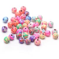 Polimero-Clay-Beads, argilla polimero, Cerchio, fatto a mano, stile folk & DIY, colori misti, 100PC/borsa, Venduto da borsa