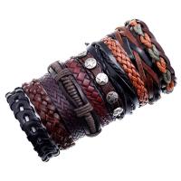 Kunstleer Armband-Set, pols krans, 10 stuks & mode sieraden & uniseks, 60mm, Verkocht door Stel