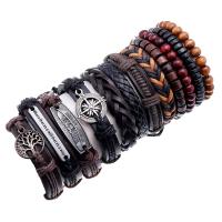 Kunstleder Armband-Set, Handgelenk Kranz, mit Wachsschnur, 12 Stück & Modeschmuck & unisex, 60mm, verkauft von setzen