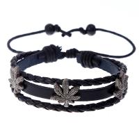 Kunstleder Armband, mit Zinklegierung, Modeschmuck & unisex, frei von Nickel, Blei & Kadmium, 6mm, verkauft von Strang