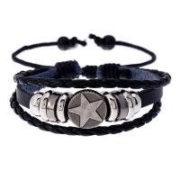 Kunstleder Armband, mit Zinklegierung, Modeschmuck & unisex, frei von Nickel, Blei & Kadmium, 6mm, verkauft von Strang