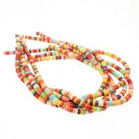 Grânulos de turquesas, Turquesa sintética, Coluna, polido, DIY, multi colorido, 6*6mm, 120PCs/Strand, vendido por Strand