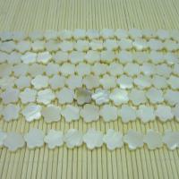 Natural White Shell Perler, Blomme blomstre, poleret, du kan DIY & forskellig størrelse for valg, hvid, Solgt af Strand