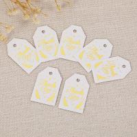 papel Etiqueta Tag, joias de moda & DIY, branco,  4x2.5cm, 100PCs/Bag, vendido por Bag