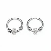 Huggie Orecchino ad anello, In acciaio inox 303, Ciambella, placcato, gioielli di moda & per la donna, nessuno, assenza di nichel,piombo&cadmio, 21*2.5mm, 12PC/filo, Venduto da filo