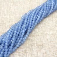 Gemstone Jewelry Beads Aquamarine Round polished DIY blue Sold By Strand