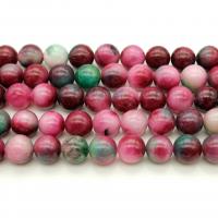 Marmor Beads, Turmalin, Runde, poleret, du kan DIY & forskellig størrelse for valg, sort, Solgt af Strand