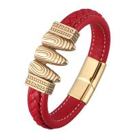 
Herren Armband, Mikrofaser PU, plattiert, Modeschmuck, rot, verkauft von Strang