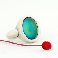 Mood Finger Ring Zinc Alloy with Glass Gemstone plated fashion jewelry & Unisex nickel lead & cadmium free Sold By PC