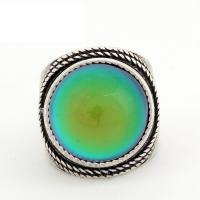 Mood Finger Ring Zinc Alloy with Glass Gemstone plated fashion jewelry & Unisex nickel lead & cadmium free Sold By PC