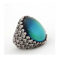 Emaille Mood Finger Ring, Zinc Alloy, met Glas Edelsteen, plated, mode sieraden & uniseks & verschillende grootte voor keus, meer kleuren voor de keuze, nikkel, lood en cadmium vrij, Verkocht door PC