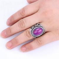 Emaille Mood Finger Ring, Zinc Alloy, met Glas Edelsteen, plated, mode sieraden & uniseks & verschillende grootte voor keus, meer kleuren voor de keuze, nikkel, lood en cadmium vrij, Verkocht door PC