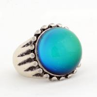 Emaille Mood Finger Ring, Zinc Alloy, met Glas Edelsteen, plated, mode sieraden & uniseks & verschillende grootte voor keus, meer kleuren voor de keuze, nikkel, lood en cadmium vrij, Verkocht door PC