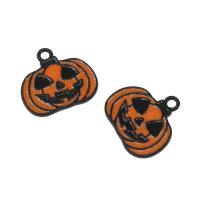 Zinc Alloy Enamel Pendants Pumpkin plated DIY nickel lead & cadmium free 21*19*2mm Approx 2mm Sold By Bag