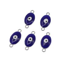 Zinc Alloy Connector Evil Eye plated DIY dark blue nickel lead & cadmium free 23*13*3mm Approx 2mm Sold By Bag