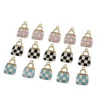 Zinc Alloy Enamel Pendants Handbag plated DIY nickel lead & cadmium free 14*22*3mm Approx 1mm Sold By Bag