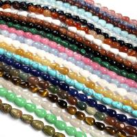 Beads Gemstone misti, Pietra naturale, Lacrima, lucido, DIY & stili diversi per la scelta, nessuno,  6x9mm, 44PC/filo, Venduto da filo