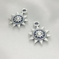 Zinc Alloy Pendants Sun antique silver color plated DIY nickel lead & cadmium free Sold By Bag