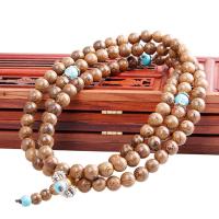 108 Mala helmiä, Kanaa Wingwood, Pyöreä, Buddhalainen korut & Unisex, 8mm, 108PC/Strand, Myymät Strand