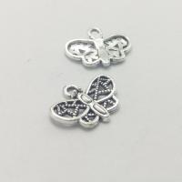 Zinc Alloy Pendants Butterfly antique silver color plated DIY nickel lead & cadmium free Sold By Bag