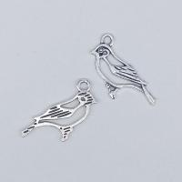 Zinc Alloy Pendants Bird antique silver color plated DIY nickel lead & cadmium free Sold By Bag