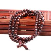 108 perles de Mala, Santos-Rose-Bois, Rond, style folk & unisexe, 6mm, 108PC/brin, Vendu par brin