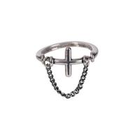 liga de zinco Cuff Ring Finger, banho de cor prata antiga, Vario tipos a sua escolha & para mulher, níquel, chumbo e cádmio livre, tamanho:6-7, vendido por PC