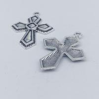 Zink Alloy Cross Hängen, antik silver pläterad, DIY, nickel, bly och kadmium gratis, 33x24x2.80mm, 100PC/Bag, Säljs av Bag