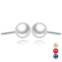 925 ασημένιο ασήμι Stud σκουλαρίκι, με Shell Pearl, Γύρος, επιχρυσωμένο, διαφορετικό μέγεθος για την επιλογή & για τη γυναίκα, περισσότερα χρώματα για την επιλογή, Sold Με Ζεύγος