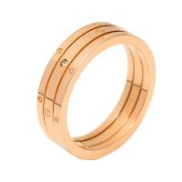 Bague acier titane, Placage, bijoux de mode & pour femme, couleur or rose, 1.6MMX5.1MM, Vendu par PC