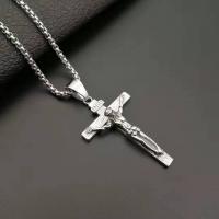 Pendants Jewelry Cruach dhosmálta, 316L Cruach dhosmálta, Cros chéasta Cross, plátáilte, jewelry faisin & unisex, dathanna níos mó le haghaidh rogha, 61*31mm, Díolta De réir PC