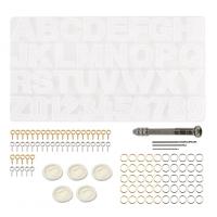 DIY Epoxi Mold Set, Silikon, Alfabetsbokstav, plated, Hållbar, 355x195mm, Säljs av Ställ