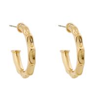 Pendientes de Perno de Aleación de Zinc, chapado en color dorado, para mujer, libre de níquel, plomo & cadmio, 23x22mm, 2parespareja/Bolsa, Vendido por Bolsa