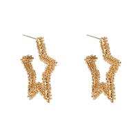 Zinc Alloy Stud Earring gold color plated for woman nickel lead & cadmium free Sold By Bag