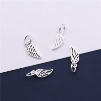 925 Sterling zilveren hanger, Angel Wing, plated, DIY & hol, meer kleuren voor de keuze, 5.50x13.50mm, Verkocht door PC