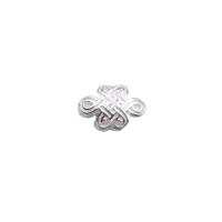 925 Sterling Silver Spacer Bead Chinese Knot plated DIY Approx 1.6mm Sold By PC