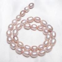 Rýže kultivované sladkovodní perle, Sladkovodní Pearl, přírodní, nachový, 9-10mm,13*8cm, Otvor:Cca 0.8mm, Prodáno za Cca 14 inch Strand