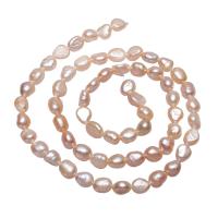 Brambor pěstované sladkovodní perle, Sladkovodní Pearl, přírodní, růžový, 4-5mm,10*7cm, Otvor:Cca 0.8mm, Prodáno za Cca 15 inch Strand