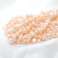 Barokna Kulturan Slatkovodni Pearl perle, Nuggetsi, prirodan, roze, 7-8mm,10*7cm, Rupa:Približno 0.8mm, Prodano Per Približno 15 inčni Strand