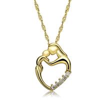 Collana in ottone di stesa Micro zircone cubico, with cubico zircone, Cuore, placcato, gioielli di moda & per la donna & con zirconi cubici, nessuno, 23*18*450+50mm, Venduto da filo