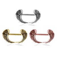 Edelstahl Brustpiercing Ring, Flügelform, plattiert, keine, 1.6mm,23mm, 10PCs/Menge, verkauft von Menge