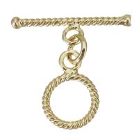 Brass Toggle Clasp Round gold color plated  Sold By Lot