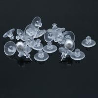 plastique composant d'écrou d'oreille, durable & transparent & styles différents pour le choix, 10x6mm, 10000PC/sac, Vendu par sac