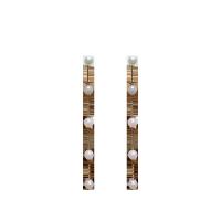 Zinc Alloy Oorbellen, gold plated, voor vrouw, wit, nikkel, lood en cadmium vrij, 60x86mm, Verkocht door pair