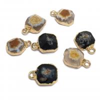 Prirodne Agate Druzy privjesak, Ahat, Nepravilan, uglađen, različite boje i uzorka za izbor & možete DIY, više boja za izbor, 10x14-10x16mm, Prodano By PC