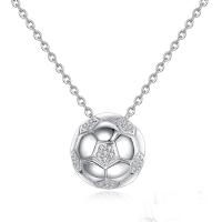 Bijoux pendentifs en acier inoxydable , avec zircon cubique, Football, Placage, bijoux de mode & avec zircone cubique, plus de couleurs à choisir, 13mm, Vendu par brin